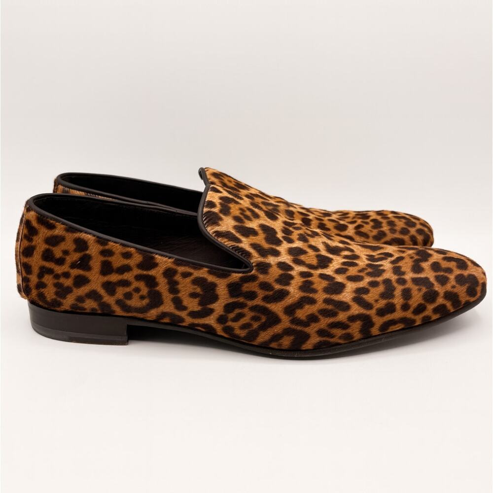 YVES SAINT LAURENT Smoky Loafers Leopard Calf Hair Sz 43/US 10 $895